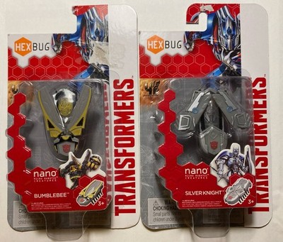 New in Sealed Box Hexbug Transformers Nano Bumblebee + Silver Knight 2pc Set