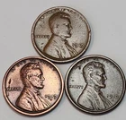 1919 P D S Lincoln Wheat Cents, (3) Penny Lot, Great For Albums - LH-19A