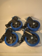 4" Caster Wheels Set of 4, Heavy Duty Casters, Safety Dual Locking Casters NEW