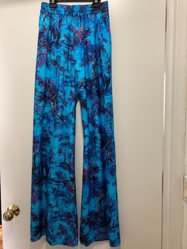 L’Agence “Blue Multi Jungle Toile” Lillian Wide Leg Pant- Size XS– New With Tags