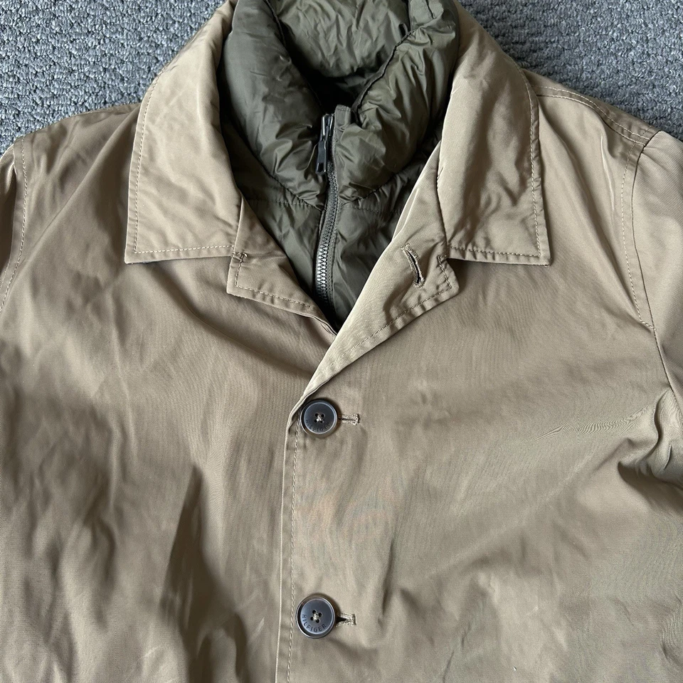 Tommy Hilfiger Trench Coat Men’s Size Small Brown Quilted Removable Lining - Image 4 of 4