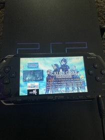 Sony PlayStation Portable PSP-1006 Black Handheld System  Wi-Fi USB Read TESTED