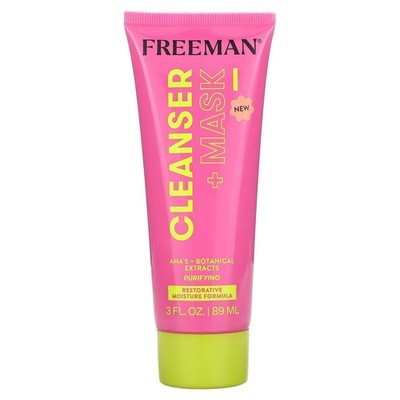 Freeman Purifying Cleanser + Mask - AHA's + Botanical Extracts - 3 fl oz