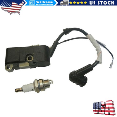 #ad #ad Ignition Coil amp; Spark Plug For CHINESE CHAINSAW 4500 5200 5800 58cc SILVERLINE. $8.79