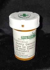 Grateful Dead - Jerry Garcia - Scrip Jack A-Roe Stash Jar, 20 Dram, 1.5" x 2.75"