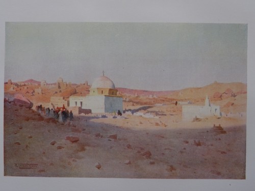 Original 1902 Druck Ägypten - Assuah, Cufic Friedhof von R.t. Kelly - Bild 1 von 2