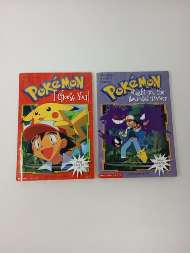 (2) VTG Pokemon Scholastic Books - I Choose You & Night in the Haunted Tower