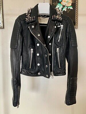 Burberry Brit Studded Quilted Motorcycle Biker Leather Burberry Brit Studded Quilted Motorcycle Biker Leather