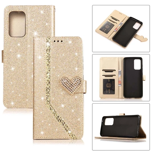 3D Glitzer Handyhülle Bling SchutzTasche Flip Book Leder Case Wallet Etui Cover - Bild 19 von 21