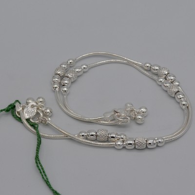 Sterling Silver 2mm Popcorn Link Bracelet
