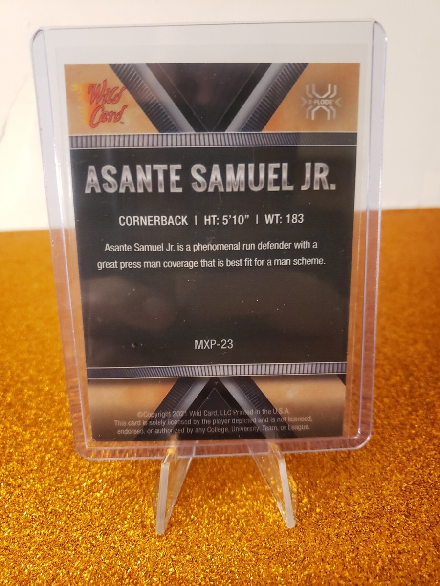 Asante Samuel Jr Rookie Card X-Plode Orange Insert 2021 Wild Card