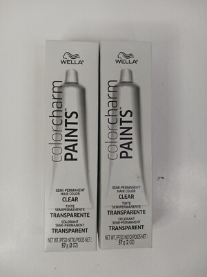 Wella  Color Charm Paint Tube Clear  2 oz- 2 PACK- NEW!