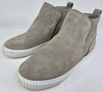 TIMBERLAND Womens Grey Skyla Bay Round Toe Slip On Leather Sneakers Shoes Sz 6 M