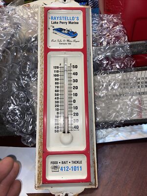super rare outboard thermometer Raystello s lake Perry Marina sale & repair 1970