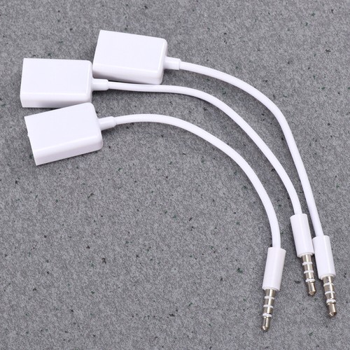 3PCS USB To 3.5MM 12V Vehicle Mounted MP3 Transfer Cable Aux CD Player Audio - 第 3/12 張圖片