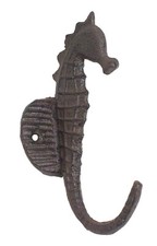 Towel Hat Bath Nautical Tropical Seahorse Wall Hook Beach Rustic Cast Iron