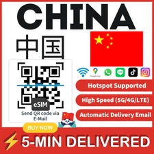 [eSIM] CHINA eSIM 中国 eSIM Travel eSIM for CHINA data only eSIM Prepaid Card  🛜