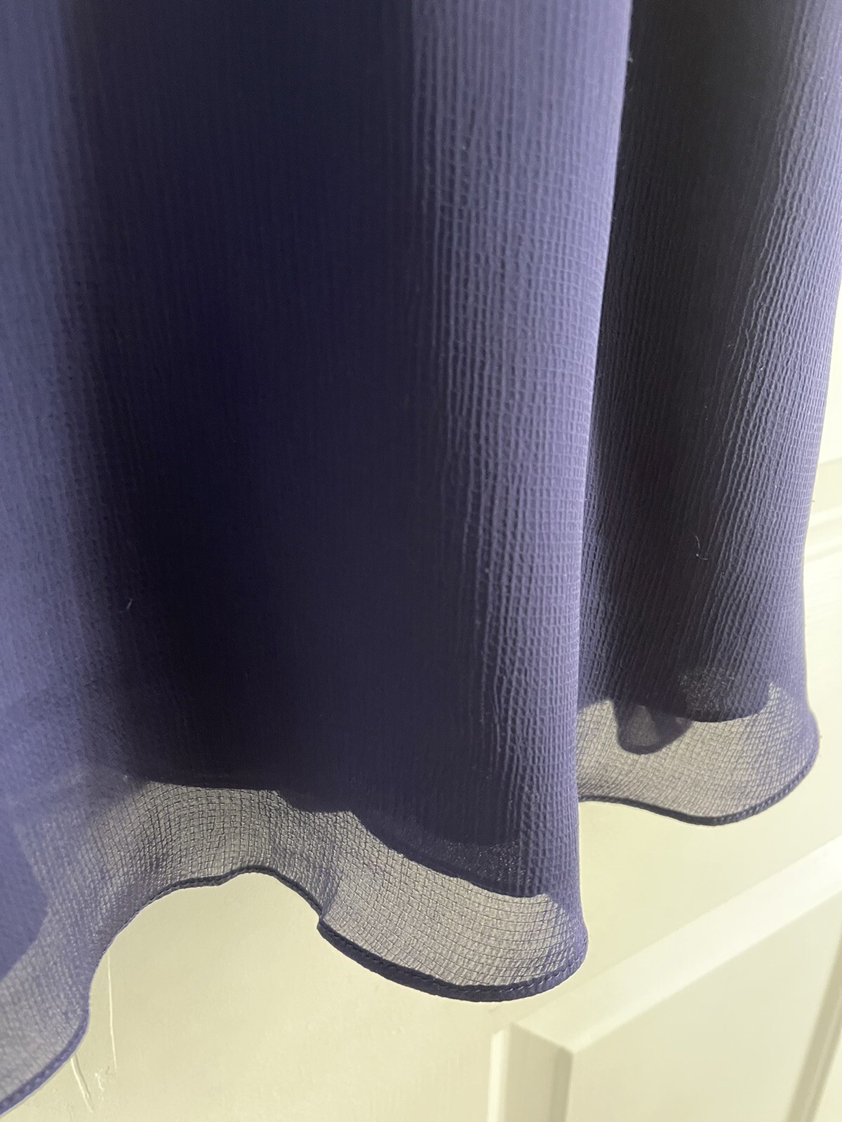 BCBGeneration Midnight Blue Open Back Ruffle Slee… - image 2