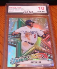 GAVIN LUX---2021 TOPPS CHROME***Future STARS--GEM 10***DODGERS***Mad DOG