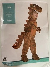 Tyrannosaurus Rex T-Rex Halloween Toddler Costume Size 3-4 Pre-owned Dinosaur
