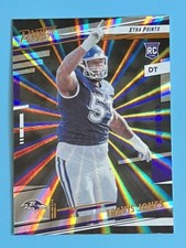 Travis Jones 2022 Prestige Xtra Points Sunburst Parallel RC #358 Ravens Rookie