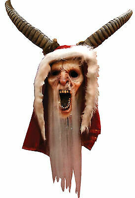 Maschera Krampus Realistica Con Occhi LED | Lattice Horror Per Adulti | Corna E Luci Rosse | Per Halloween E Carnevale