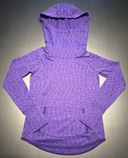 Athleta Tranquility Space Dye Pull Over Hoodie w/Thumbholes Purple Size XXS