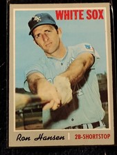 1970 Topps Baseball - #217 Ron Hansen - Chicago White Sox Ex Condition 