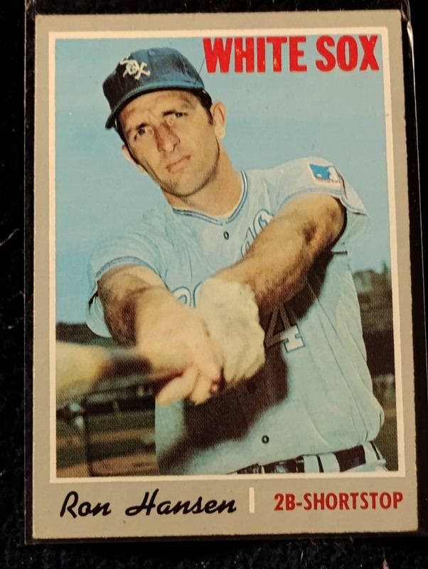 1970 Topps Baseball - #217 Ron Hansen - Chicago White Sox Ex Condition 
