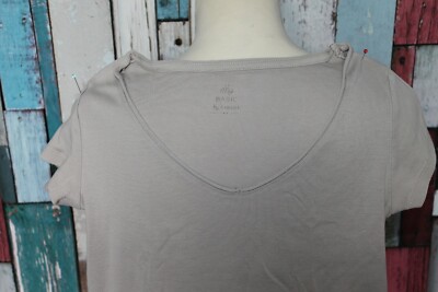 T-shirt Basique Camaïeu - Beige - Taille S - Occasion Très Bon état - Coton Confort