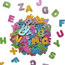 Glitter Letters Stickers, 140 Pcs Foam Stickers for Kids Self Letter Sticker
