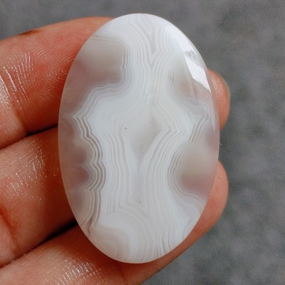 47 CT Natural Seam Agate Oval Shape Stone Loose Gemstone Wholesale  25x38 MM