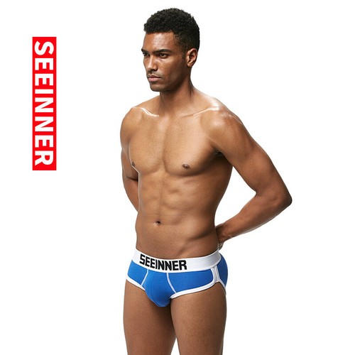 Nuevo Seeinner Para hombres Ropa Interior Suave Acolchado Mejorar Algodón Cómodo Calzoncillos Elevadores Calzoncillos - Imagen 8 de 8
