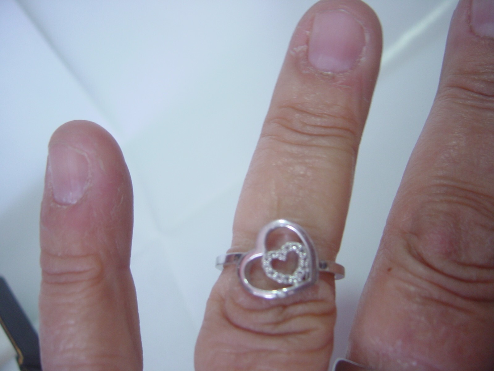 Vintage Solid Silver Ring - Stunning hearts desig… - image 13