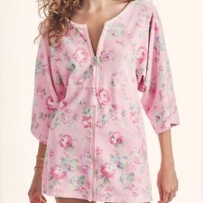 LoveShackFancy Bard terry cloth pink floral dress coverup
