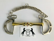 Kimberwick / Kimblewick Snaffle German Silver Lozenge Copper Roller Horse Bit