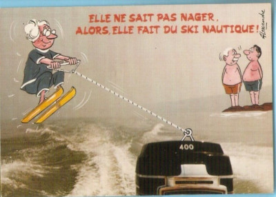 ALEXANDER AK Humor Meer Strand Meme NAUTISCHSKI /cp 1970/80er Jahre