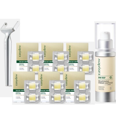 Easydew DW-EGF 10ppm One Day MTS 2700 40mg x 12EA And Melatoning Ampoule 30ml