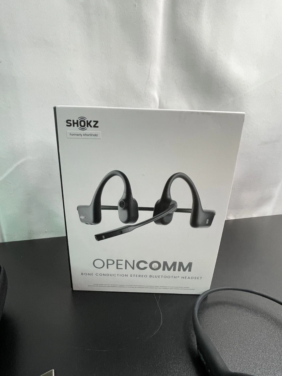 Shokz OpenComm C102 Black Wireless Bluetooth Bone Conduction Stereo Headset
