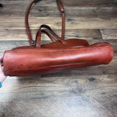 Piquadro Italian Leather Laptop Bag Messenger Briefcase Shoulder Bag Brown Red - Picture 9 of 18