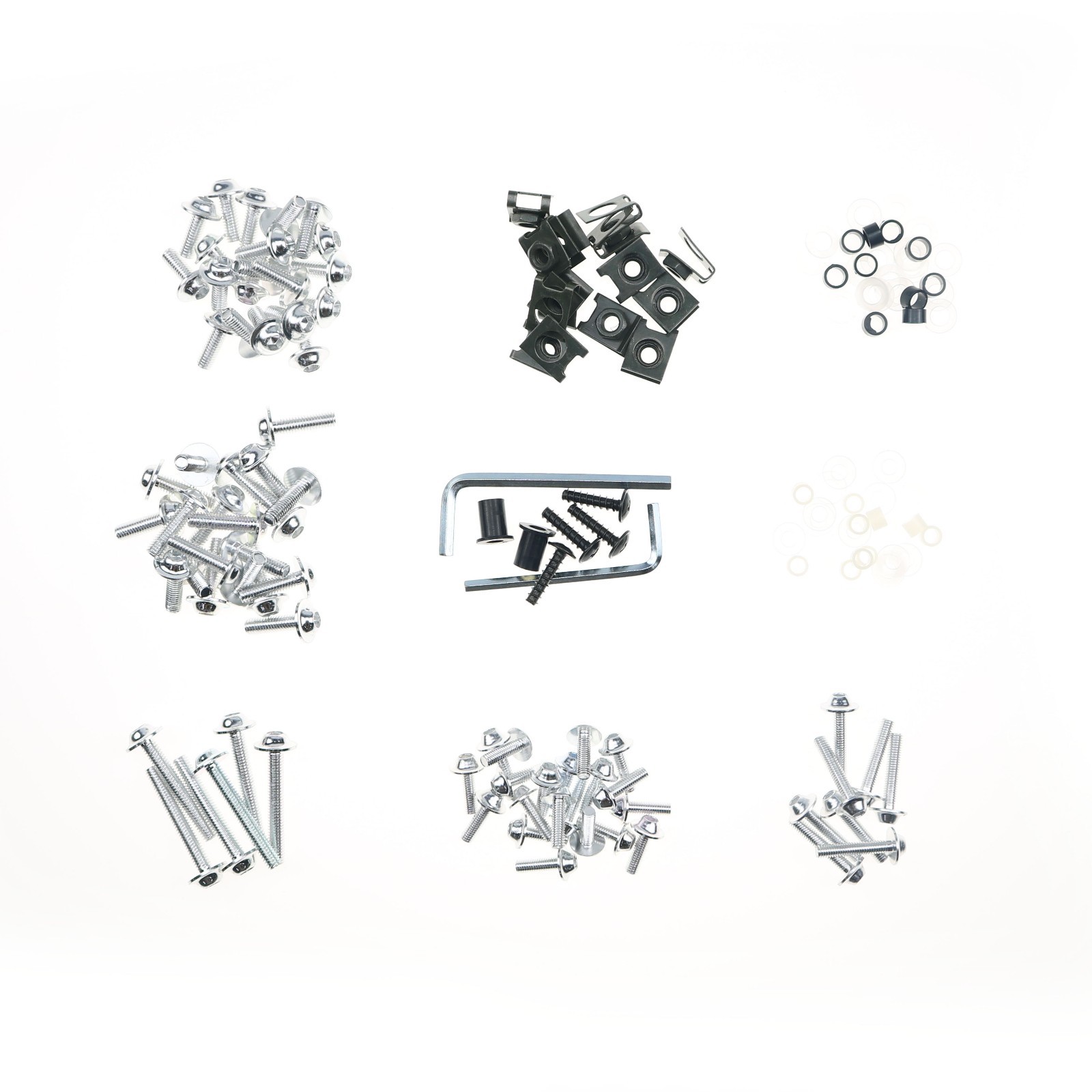 Silver Motorcycle Fairing Bolt Kit Screws CBR600RR GSXR 600 750 1300
