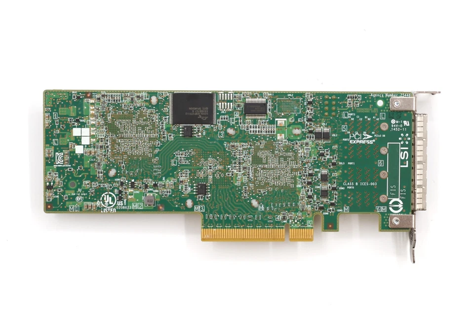 LSI 9206-16e Quad-Port 6GbE SFP PCle Host Bus Adapter P/N: H3-25531-01A Tested - Image 4 of 4