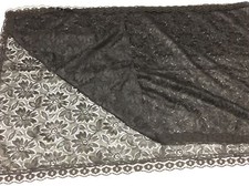 BLACK LACE COAT RECTANGLE 180 X 50 CM