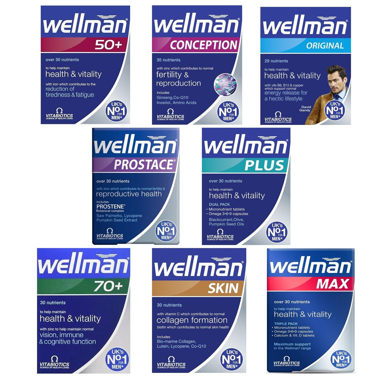 Vitabiotics Wellman Vitamins Choose Your Type eBay
