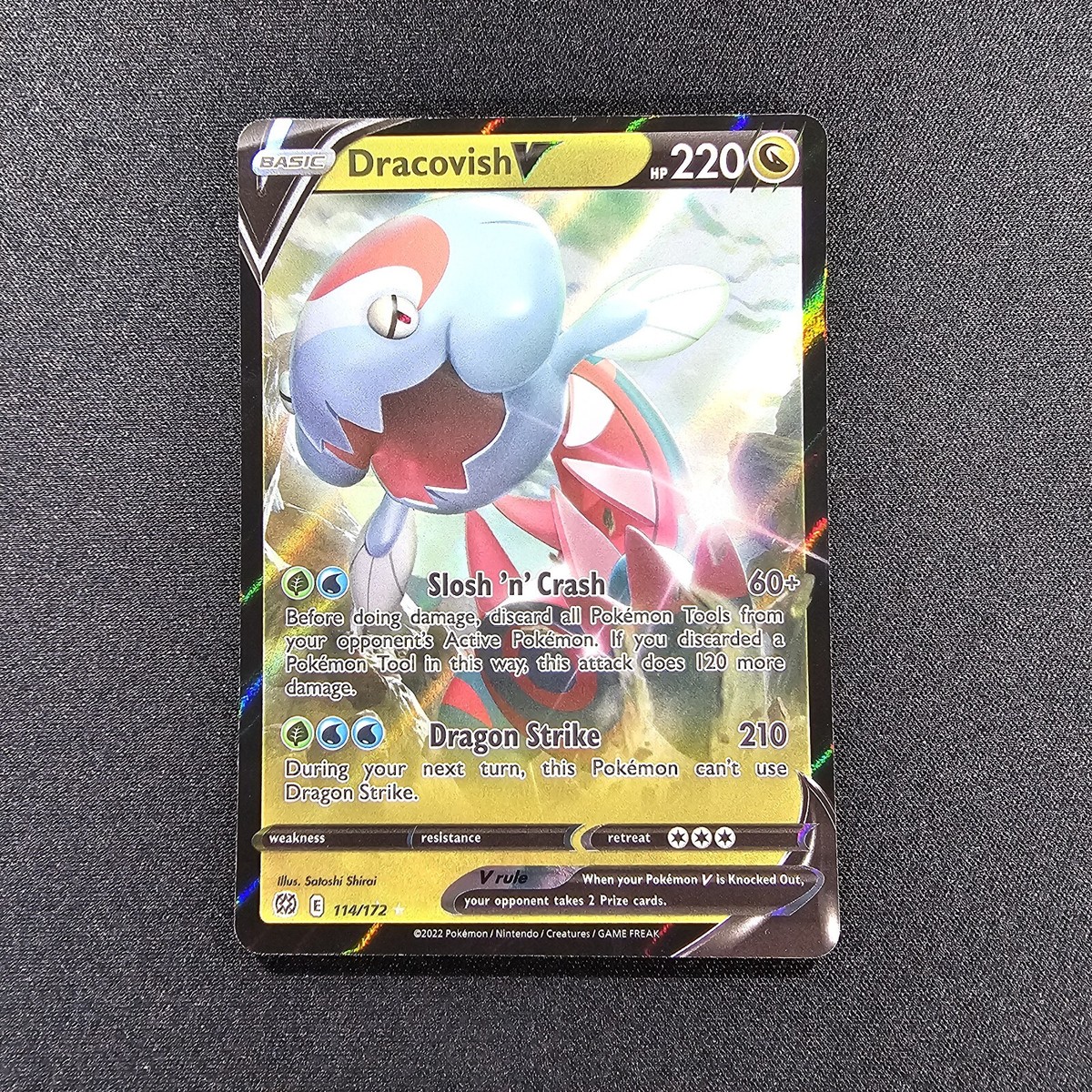 dracovish v pokemon card price (114/172)  PokeChalet [GWW] Dragon Strike (210) This Pokemon cant use Dragon Strike during your next turn Dracovish V 114/172 - Brilliant