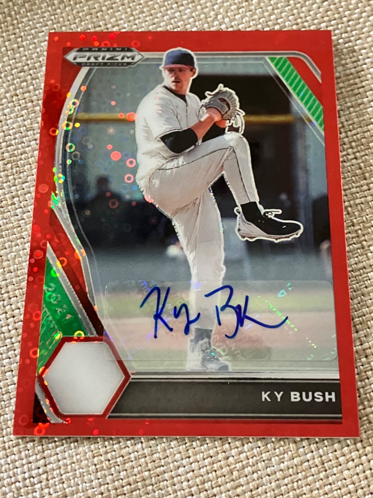 2021 Ky Bush Panini Prizm Draft Picks Red Disco Rookie Serial #83/99