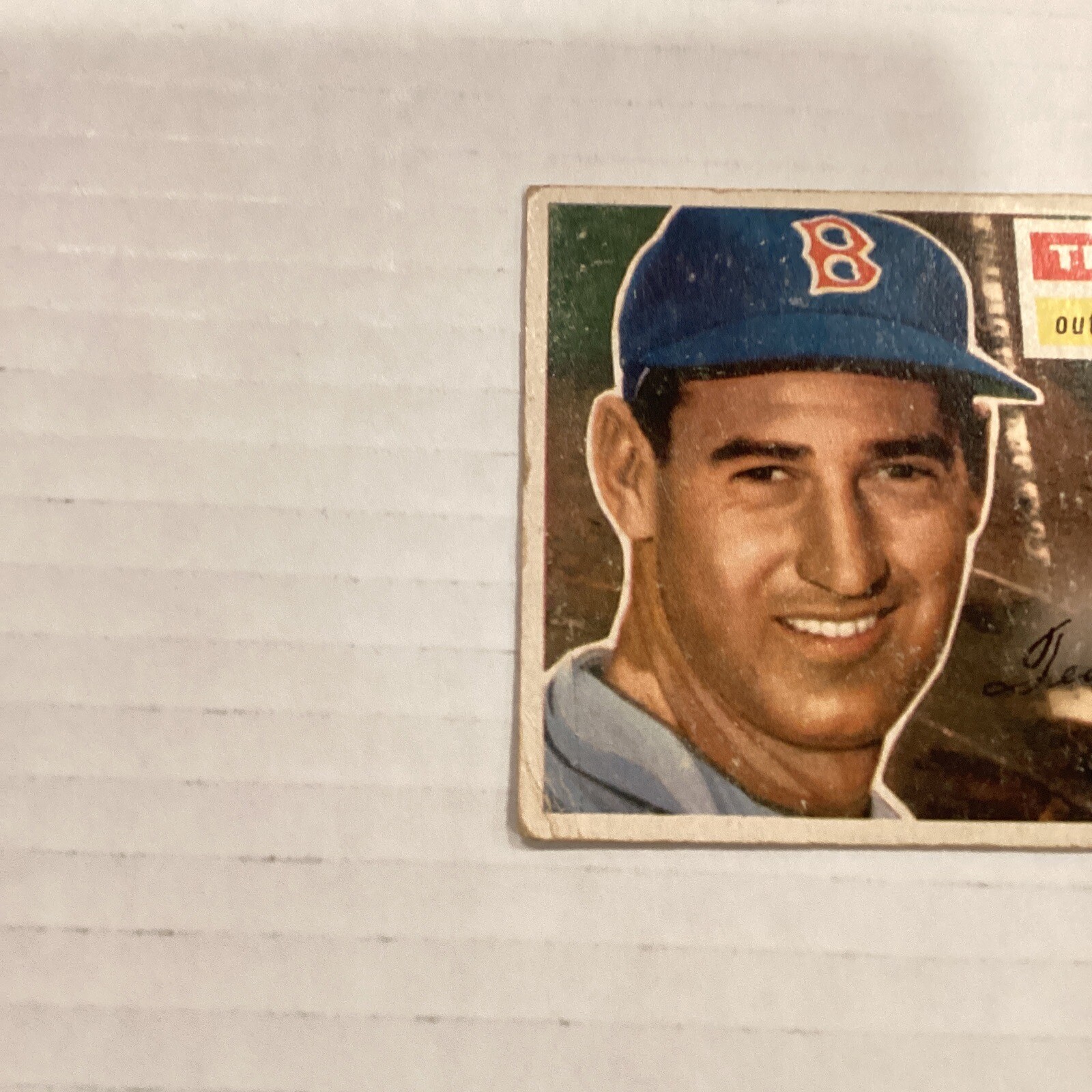 1956 Topps Baseball Card White Back 5 Ted Williams Boston Red Sox eBay
