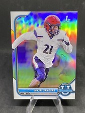 Myjai Sanders RC 2022 Bowman University Football 1st Rookie Silver SP #16