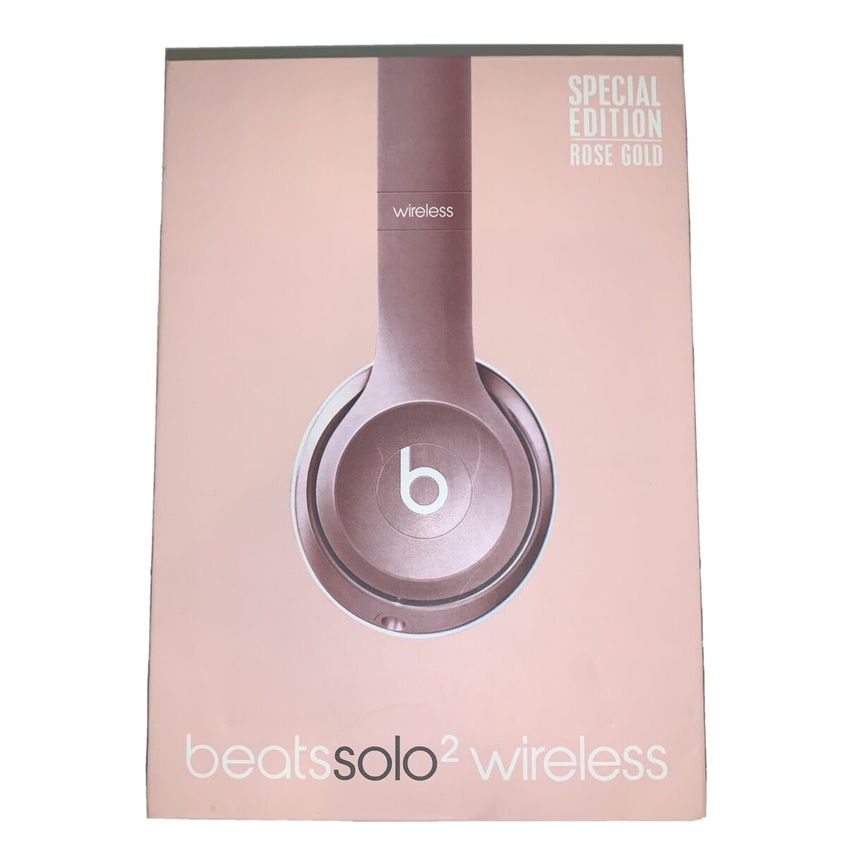 BOX ONLY Beats Solo 2 Wireless Special Edition Rose Gold Dr. Dre Headphones  BOX
