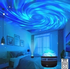 Star Projector, Galaxy Projector, Water Ocean Wave Projector For Bedroom Light